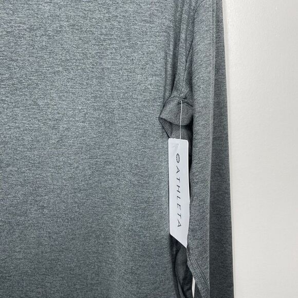 ATHLETA Womens Uptempo Elevate Hoodie Sweatshirt NEW S Black Heather Lightweight - Picture 10 of 16